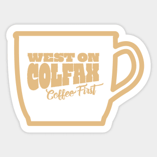 West on Colfax Coffee Sticker